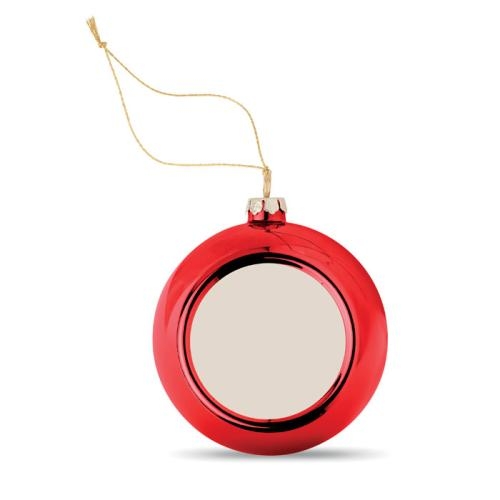 Sublimatie Kerstbal Happy ball rood