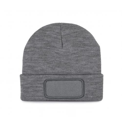 Gerecyclede muts met patch en Thinsulate-voering oxford grey